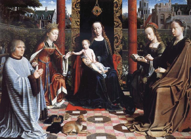 Gerard David THe Virgin and Child with Saints and Donor Germany oil painting art